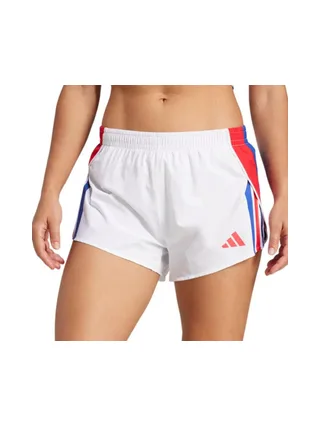 Short de running Blanc Femme ADIDAS rétro Adizero 1