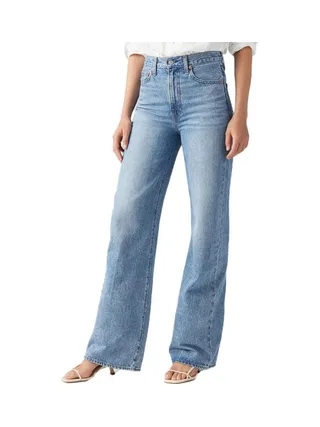 Jean Bleu Clair Femme Levi's Ribcage Wide Leg A60810 1
