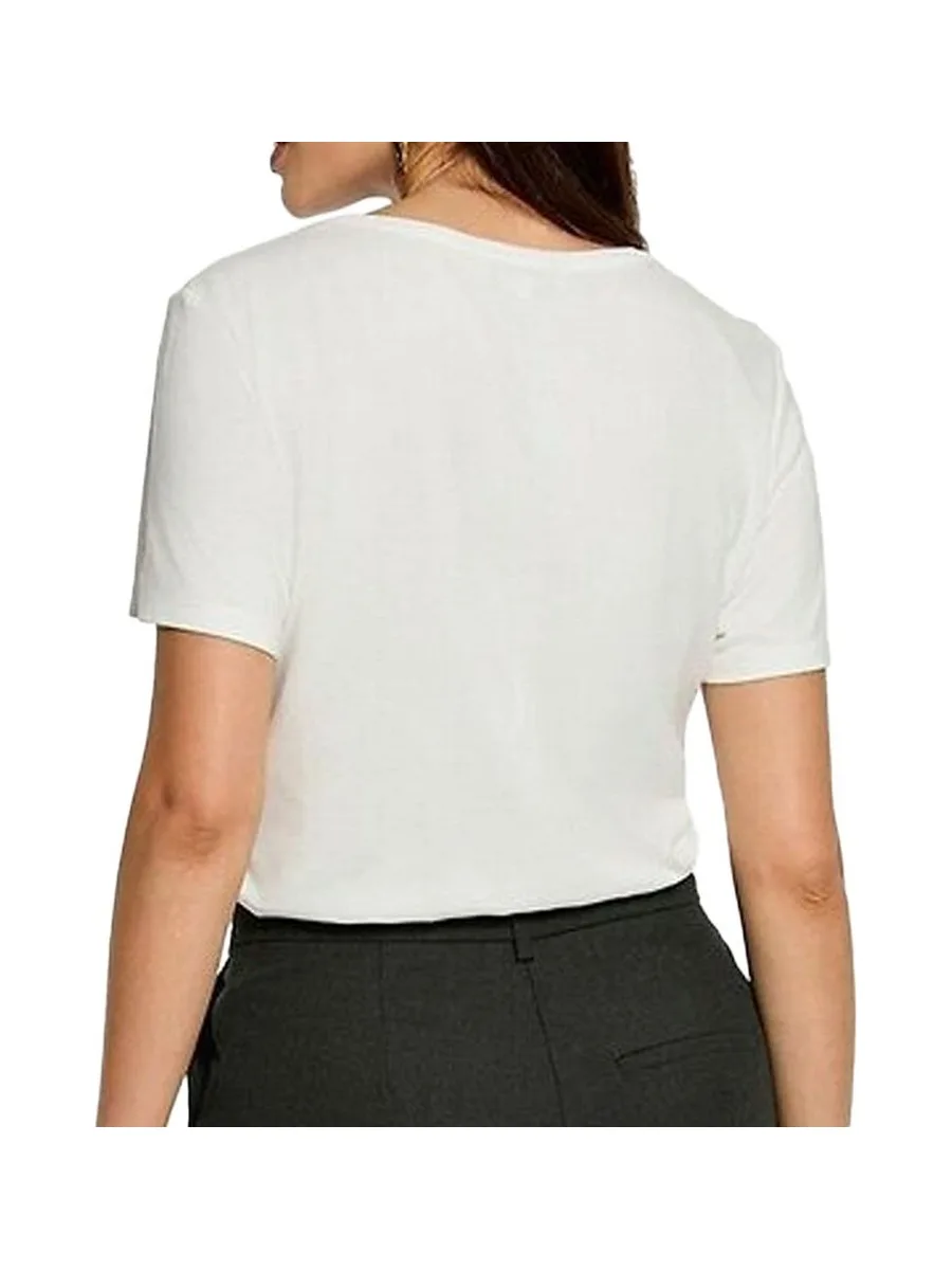 T-shirt Blanc/Doré Femme Morgan Sérigraphie 3