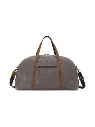 BOB - Sac de voyage en cuir véritable et toile enduite - Bleu 20