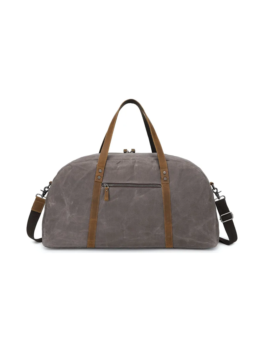 BOB - Sac de voyage en cuir véritable et toile enduite - Bleu 20