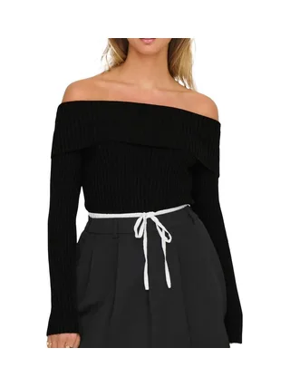 Pull en Maille Noir Femme JDY Shoulder 1