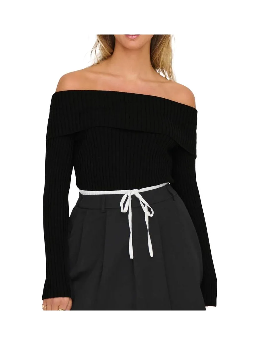 Pull en Maille Noir Femme JDY Shoulder 1