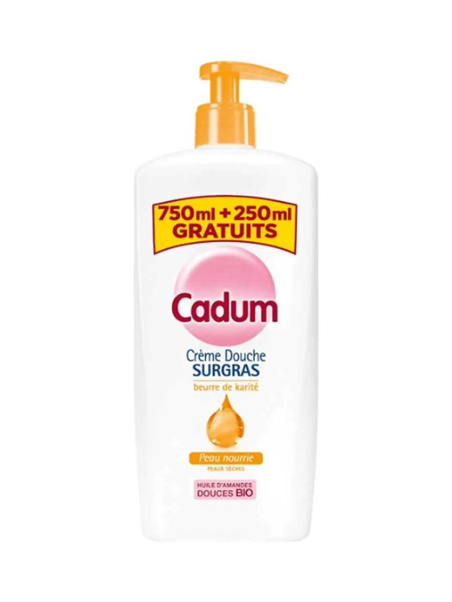 Cadum Gel Douche Buerre de Karité Bio 1 L (750 ml + 250 ml offerts) 2