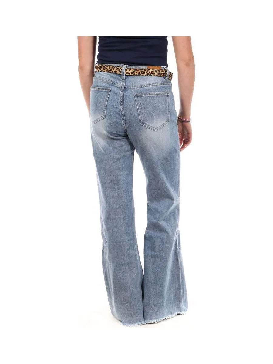 Jean Droit Bleu Moyen Femme Monday Premium 3300 3