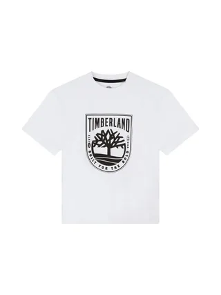 T-Shirt Blanc Garçon Timberland T60291 1