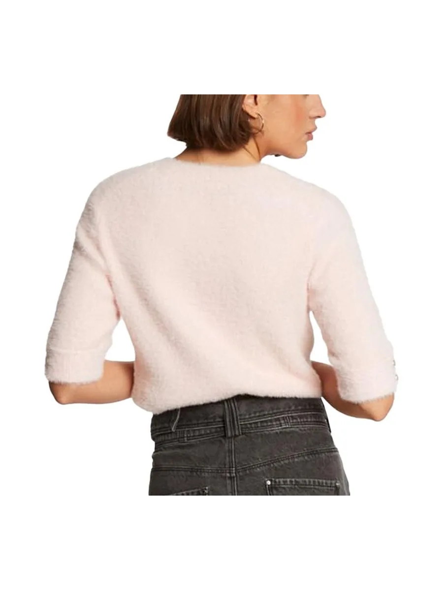 Pull Manches Courtes Rose Femme Morgan MTOM 3