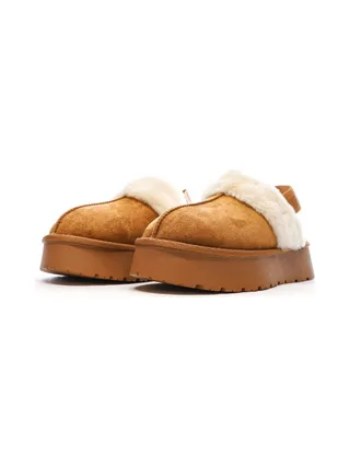Sabots fourrés à élastique Camel Femme Xti Microfiber 7