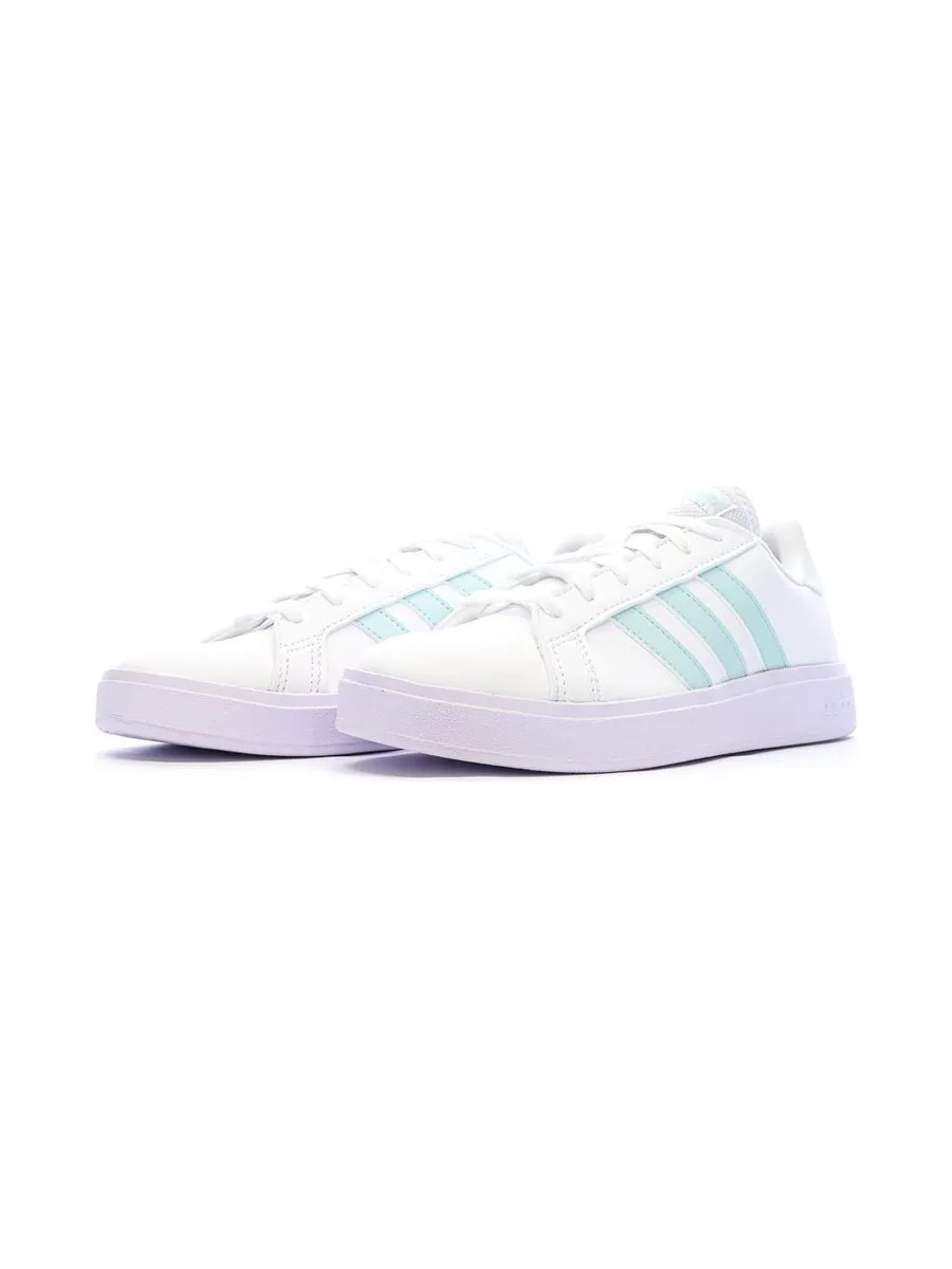 Baskets Blanches/Turquoises Femme Adidas Grand Court Base 2.0 7
