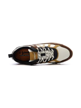 Baskets Beige/Bordeaux/Moutarde Homme Schott Heck 4