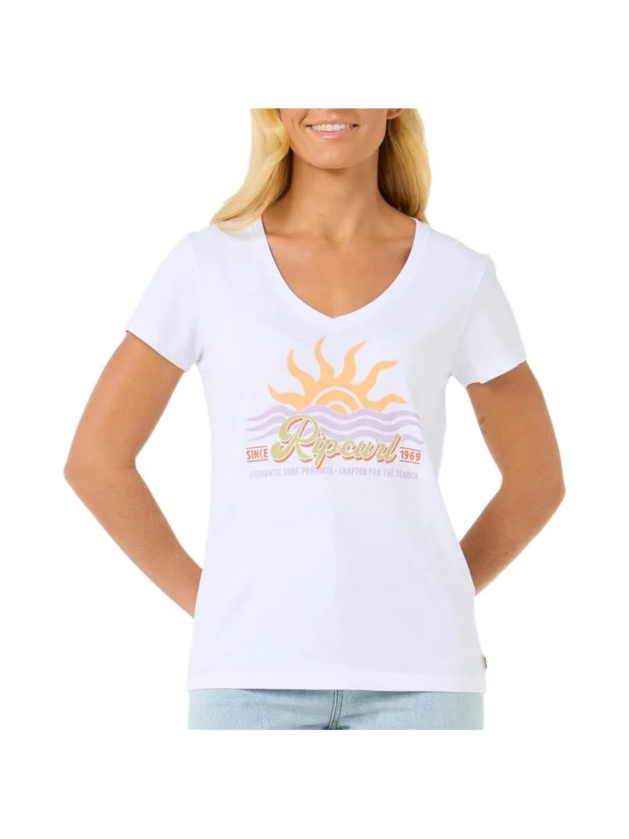 T-Shirt Blanc Femme Rip Curl Cala 2