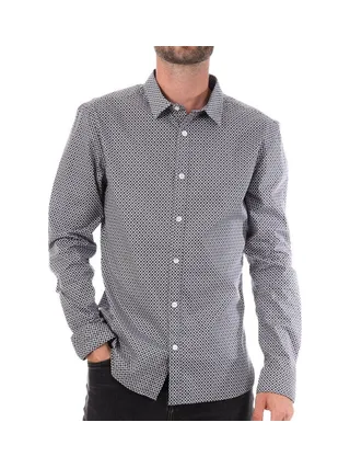 Chemise Bleu Imprimé Homme Teddy Smith Carton Strectch 1