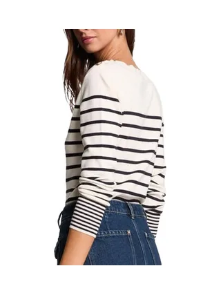Pull Beige/Marine Femme Morgan Jauge 2
