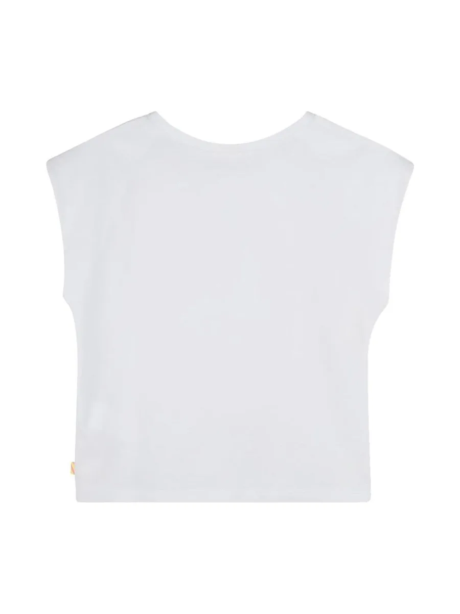 T-Shirt Blanc Fille Billieblush U21038 3