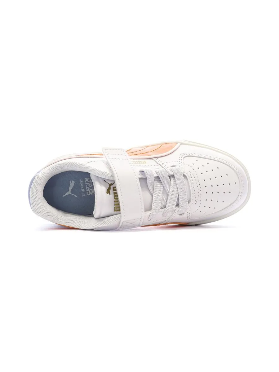 Baskets Blanches/Orange Garçon Puma Caven Iii Retro 5