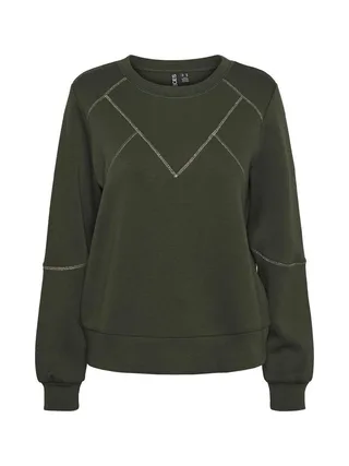 Sweat Kaki Femme Pieces Niva 1
