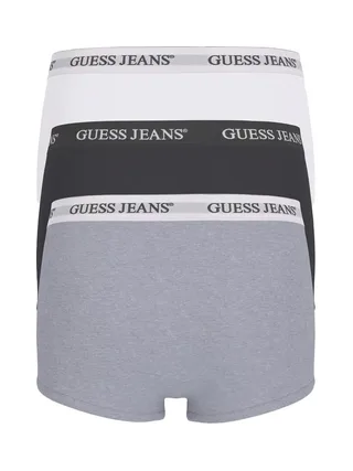 X3 Boxers Noir/Blanc/Gris Homme Guess Trunk 2