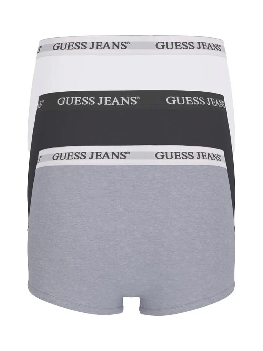 X3 Boxers Noir/Blanc/Gris Homme Guess Trunk 3