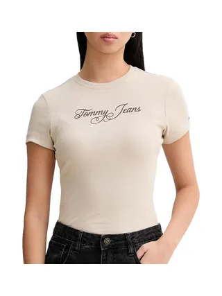 T-Shirt Beige Femme Tommy Hilfiger DW0DW21838 1