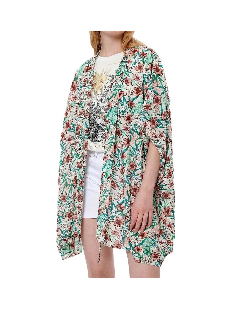 Kimono Fleuries Blanches Femme Kaporal Growe 2