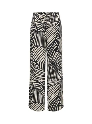 Pantalon fluide Beige/Noire Femme JDY Ebbie 1