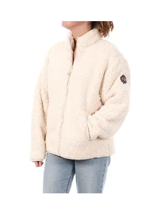 Veste Sherpa Écru Femme Full Compagnie des Amériques Zip 1