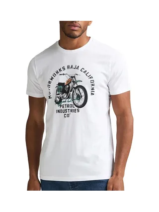 T-Shirt Blanc Homme Petrol Industries Classic Print 1