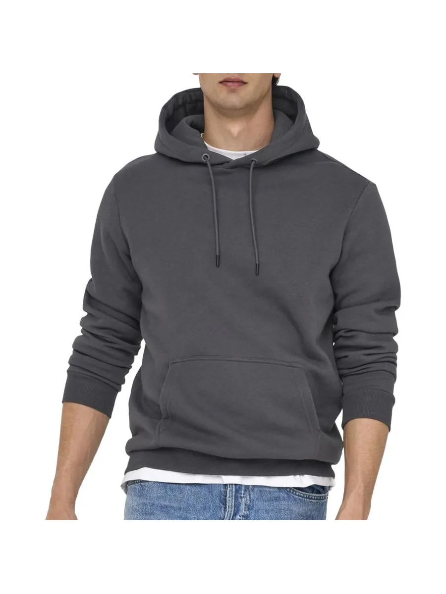 Sweat à Capuche Gris Foncé Homme Only & Sons Cere 2