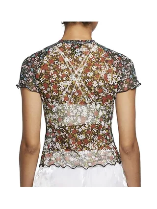 Croc Top Vert à motifs floraux Femme Nike Mesh AOP 2