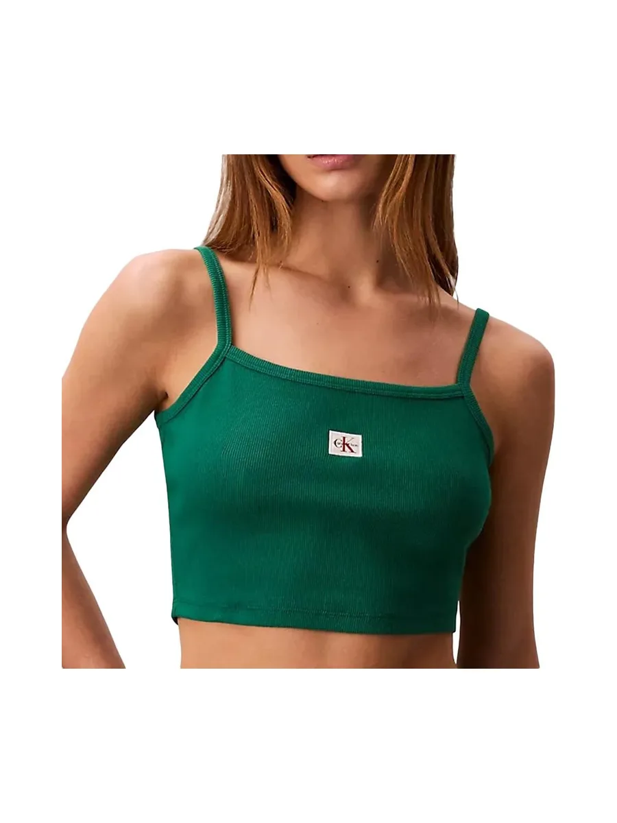 Brassière Verte Femme Calvin Klein Jeans Woven 2