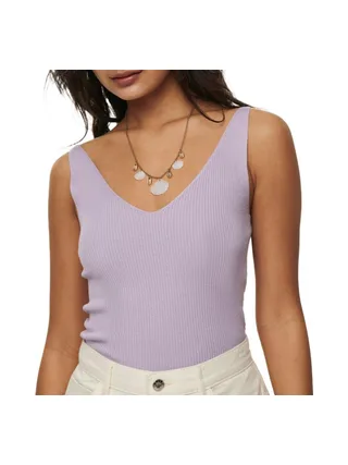 Débardeur en Maille Mauve Femme JDY Nanna 15180497 1