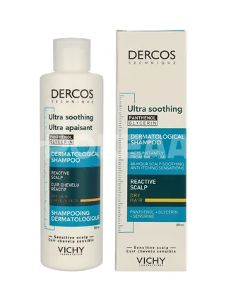 Vichy Dercos Ultra Soothing Shampoo 200ml - Dry Hair 1