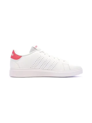 Baskets Blanc/Rose Fille Adidas Advantage 2