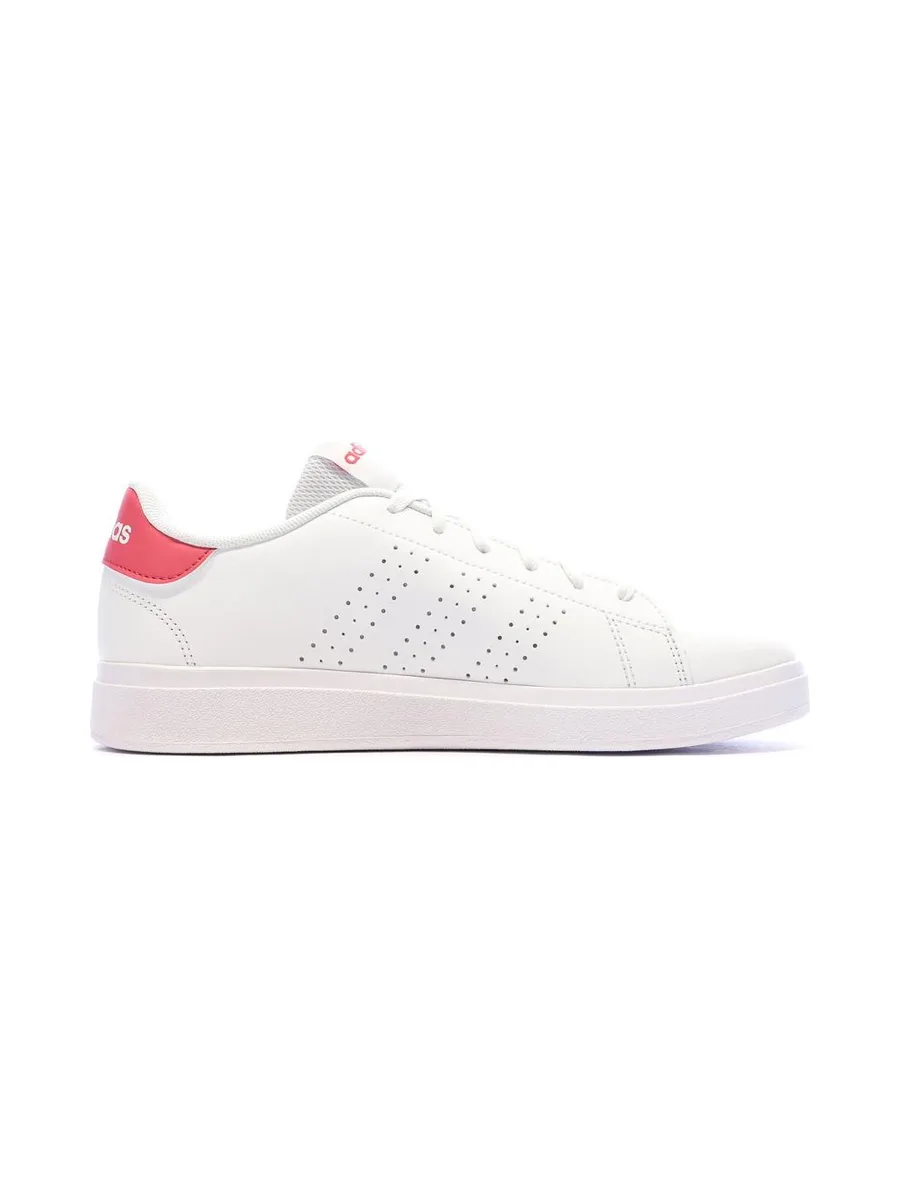Baskets Blanc/Rose Fille Adidas Advantage 3