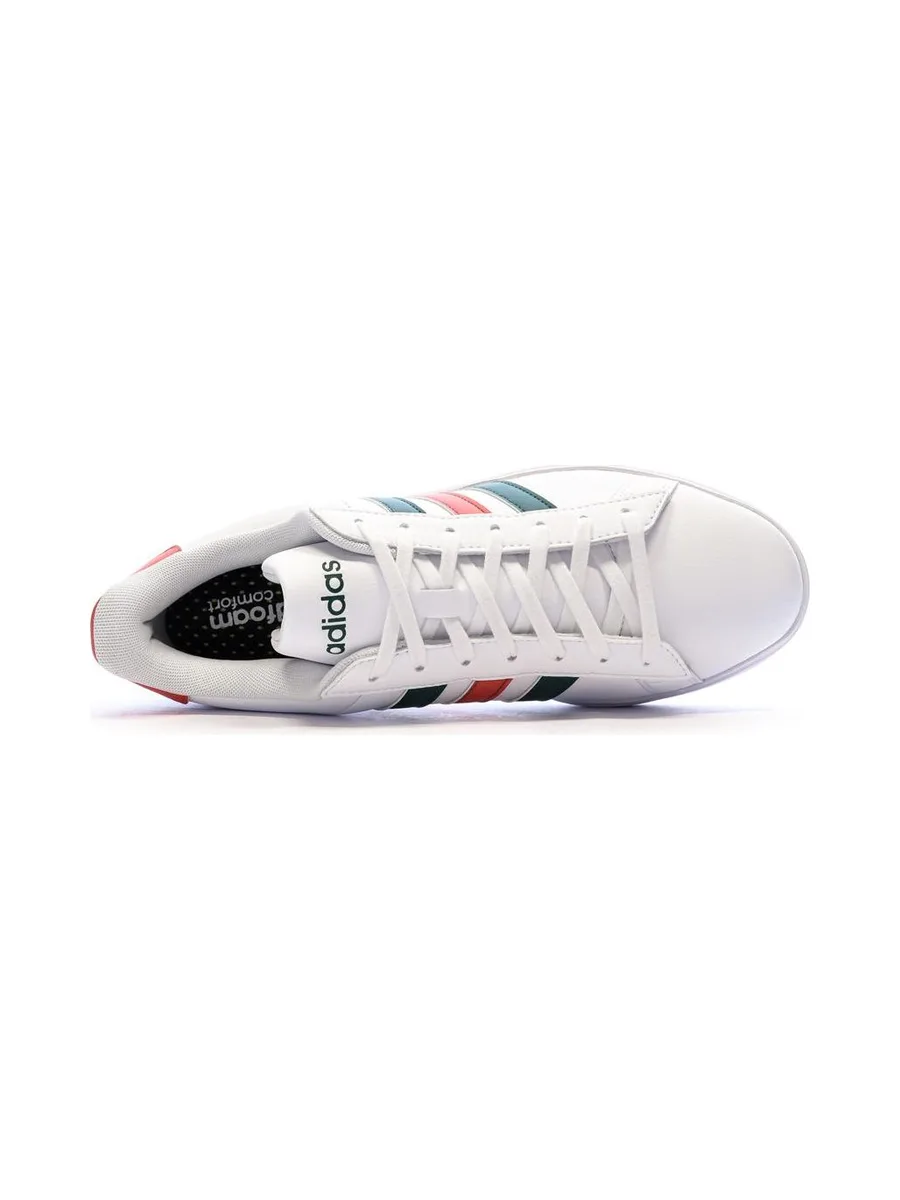 Baskets Blanc/Noir/Rouge Homme Adidas Grand Court 2.0 4