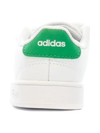 Baskets Blanches/Vert Enfant Adidas Advantage 3