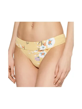 Bas de Bikini Jaune à fleurs Mi-haut Femme Roxy Lahaina Bay 1