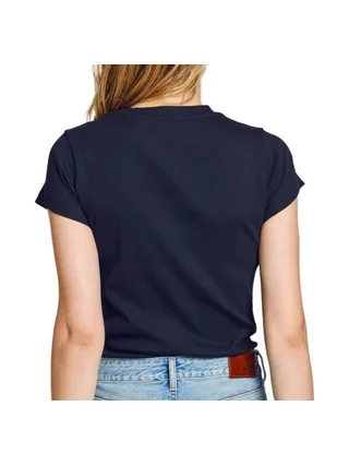 T-Shirt Marine Femme Pepe jeans PL506037 2