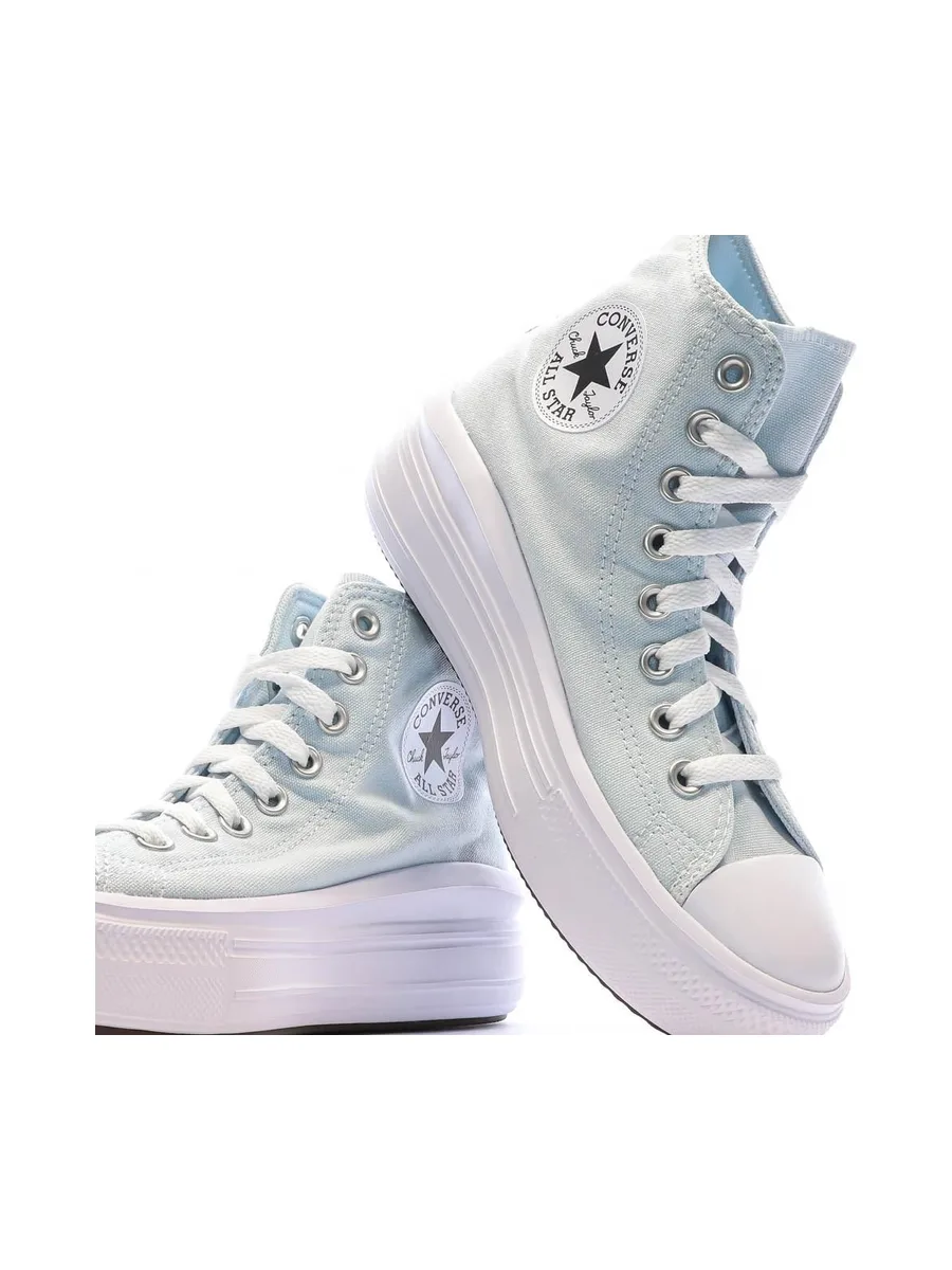 Baskets Bleu Ciel Femme Converse Chuck Taylor All Star Move 8