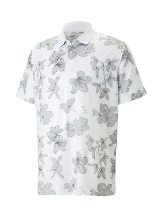 Polo Blanc/Gris Homme Puma Verdant 1