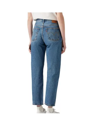 Jean 501 Bleu Foncé Femme Levi's Original Cropped 2