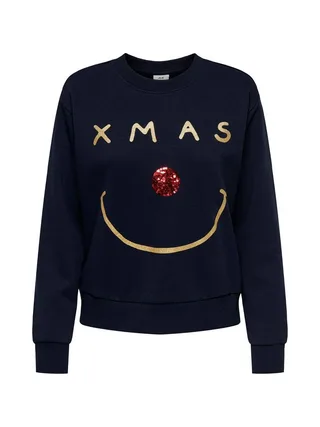 Pull de Noël Marine/Rouge Femme JDY Paris 1