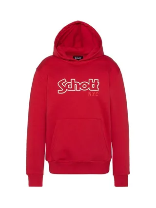 Sweat à Capuche Rouge Garçon Schott Print Schott 1