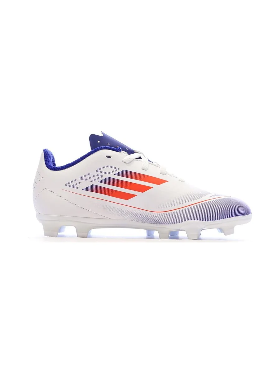 Chaussures de football Blanches/Bleu Garçon Adidas F50 Club Fxg 3
