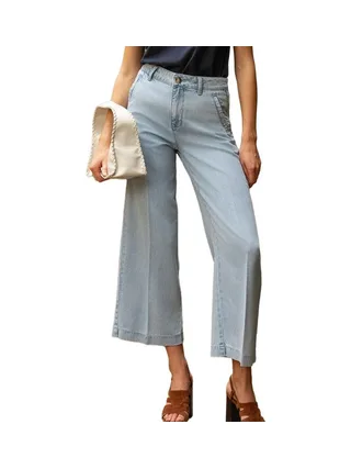 Jean Wide Bleu Femme Oraije Eleonorette 1