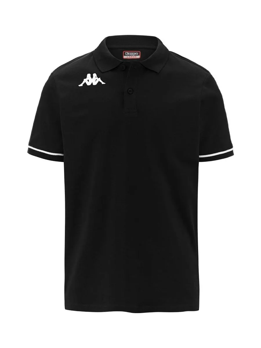 Polo de Rugby Noir Garçon Kappa Barli 2