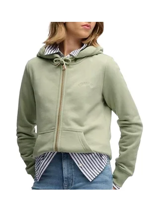 Sweat Vert Femme Superdry Essential Logo Ziphood Hb 1
