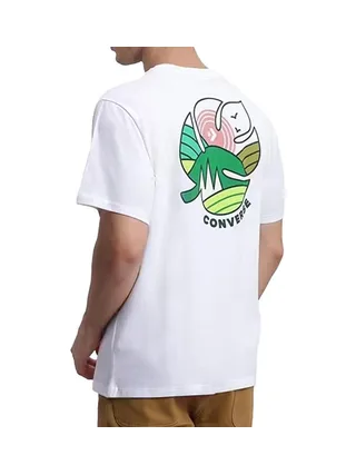 T-shirt Blanc Homme Converse Outdoor Leaf 2