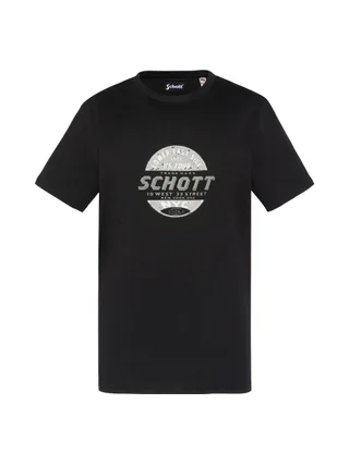 T-shirt Noir Garçon Schott USTOUR 1