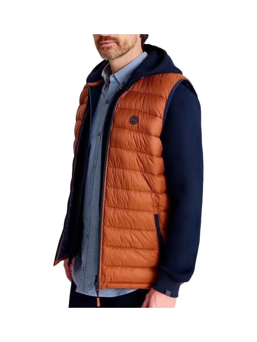 Doudoune Sans Manches Marron Homme TBS Fabian 2